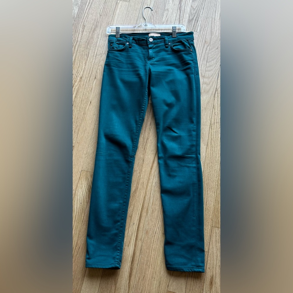 SANCTUARY DENIM “ THE CHARMER” DEEP TEAL SKINNY JEANS (27)